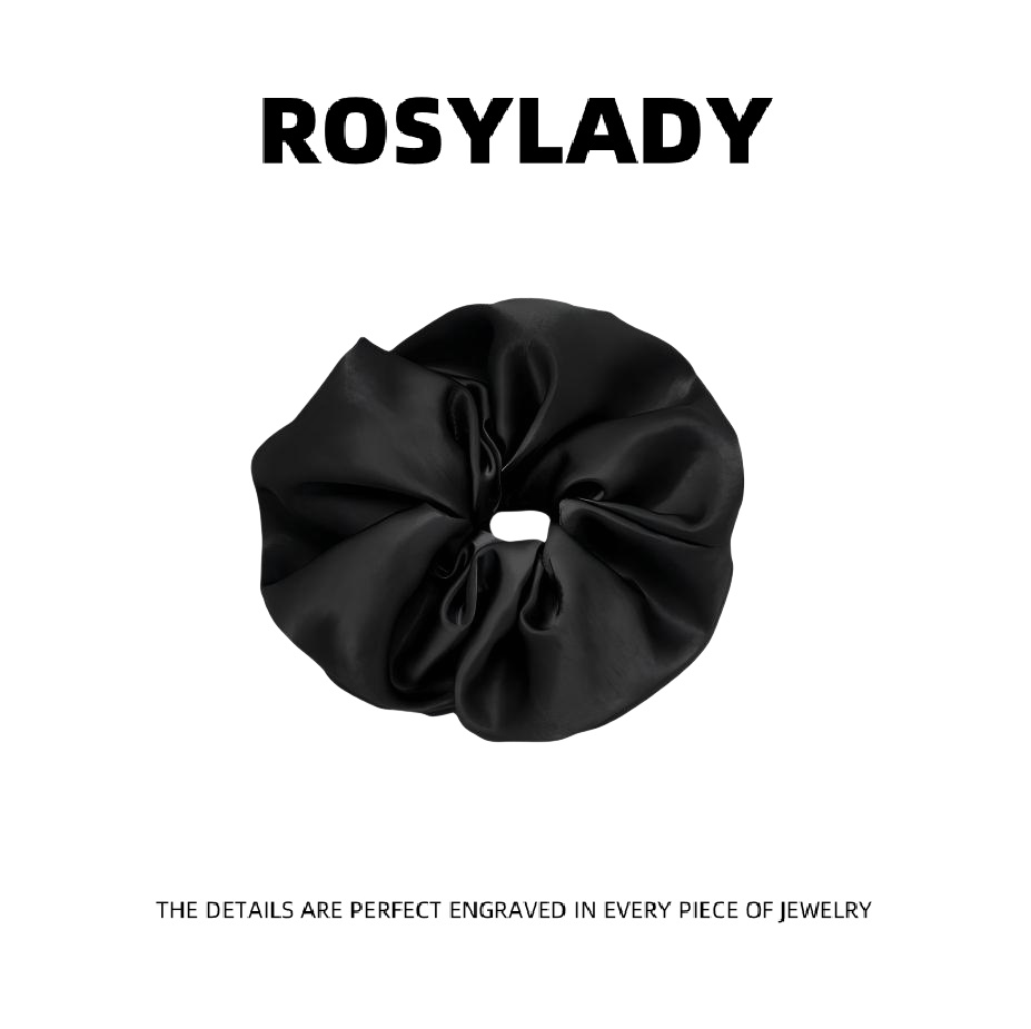 Rosylady Elegant Satin Hair Scrunchie-Soft & Chic for effortless Hairstyling