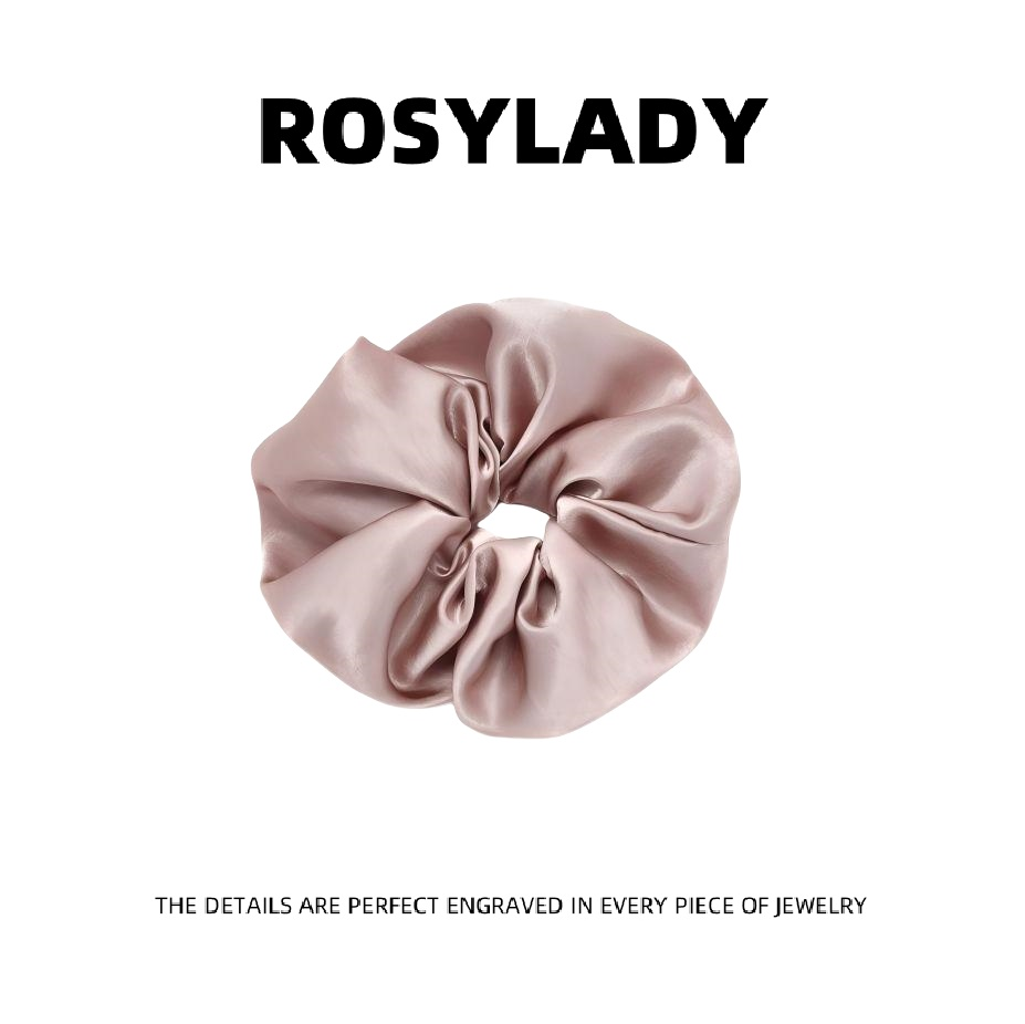 Rosylady Elegant Satin Hair Scrunchie-Soft & Chic for effortless Hairstyling