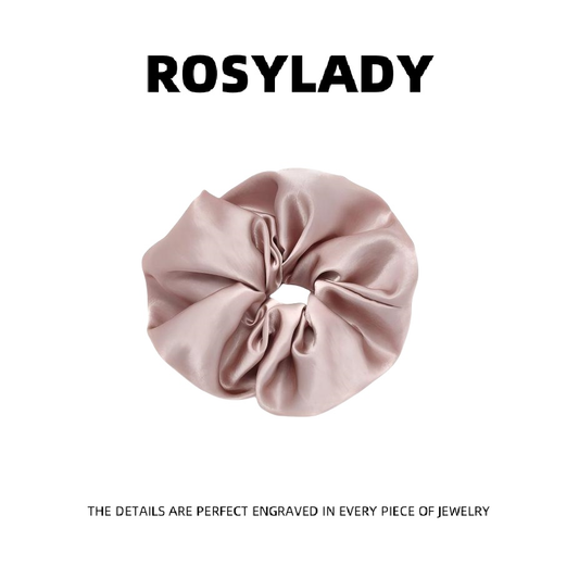 Rosylady Elegant Satin Hair Scrunchie-Soft & Chic for effortless Hairstyling